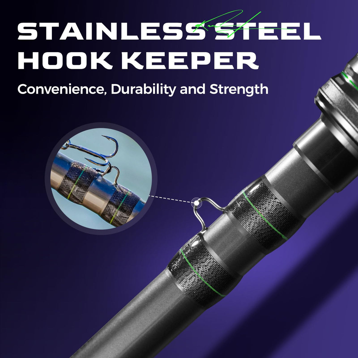 HANDING M1 Pike Heavy Casting Rod 2-Piece Musky Rod Swimbait Rod | Heavy Fishing Rod for Pike Musky Catfish Striped Bass Freshwater Big Bait Rod