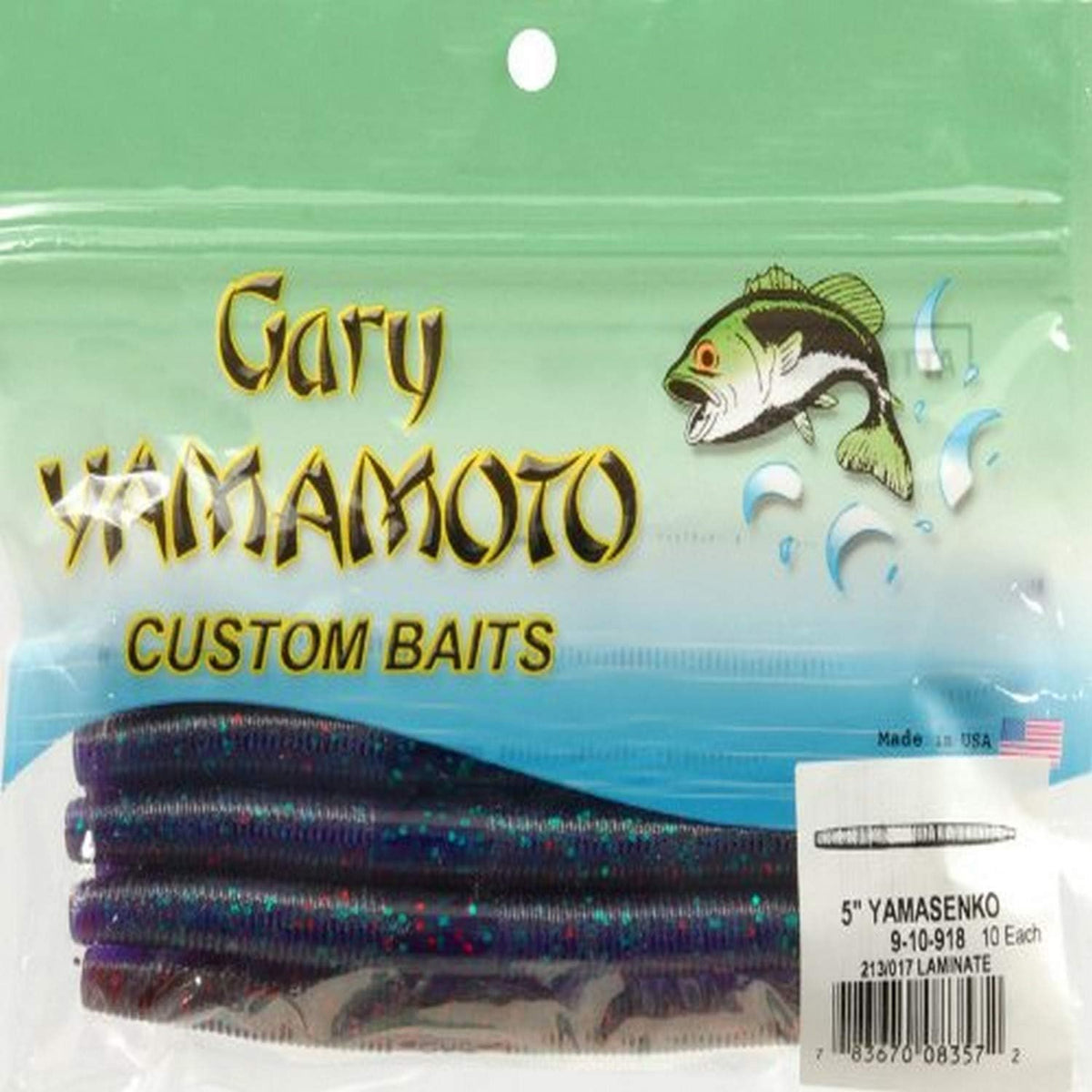 Yamamoto 5" Senko Soft Stick Bait, 10-Pack, Bass Fishing Soft Plastic Lure, Multiple Colors