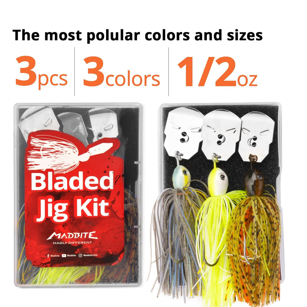 KastKing MadBite Bladed Jigs (3 or 5-Pack)