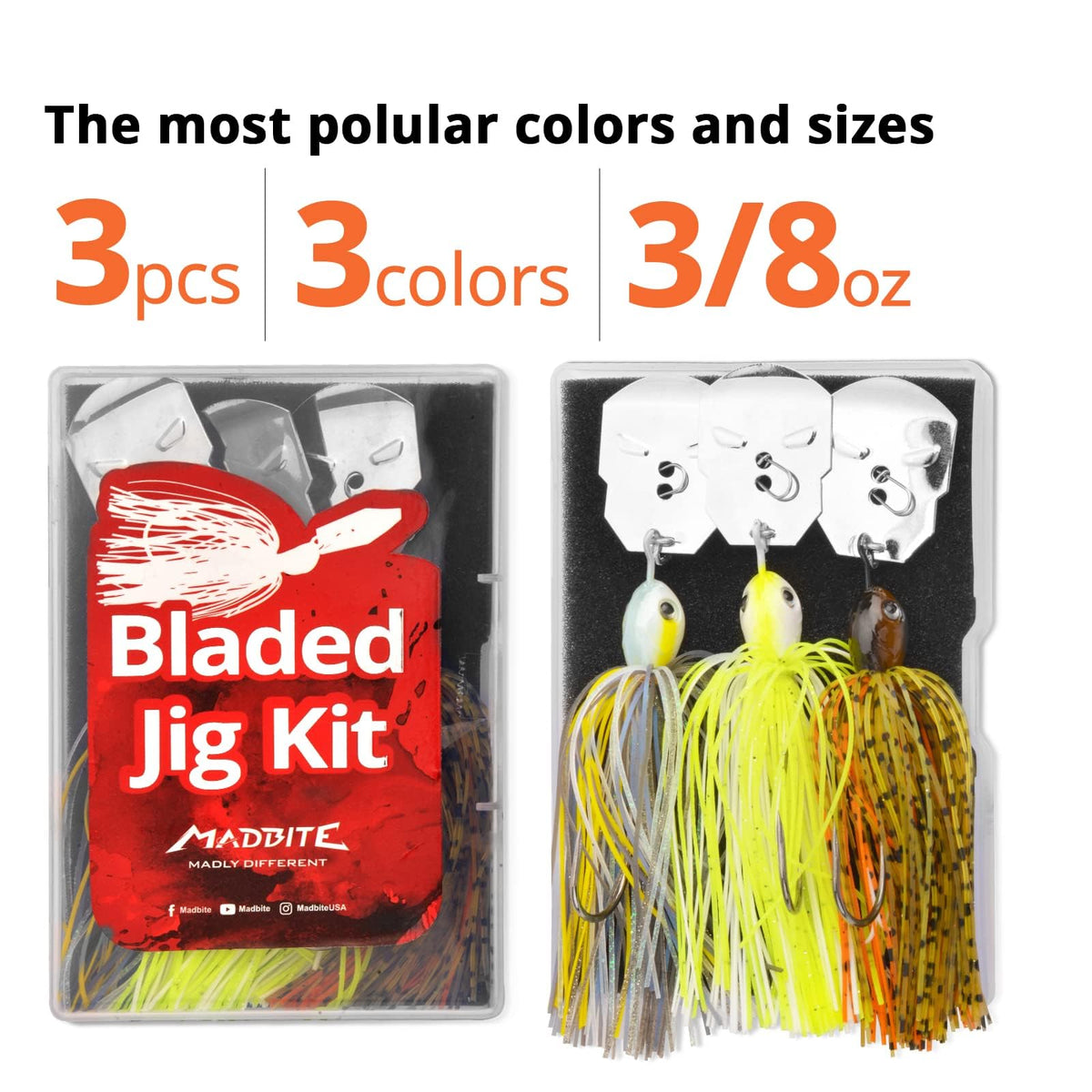 KastKing MadBite Bladed Jigs (3 or 5-Pack)