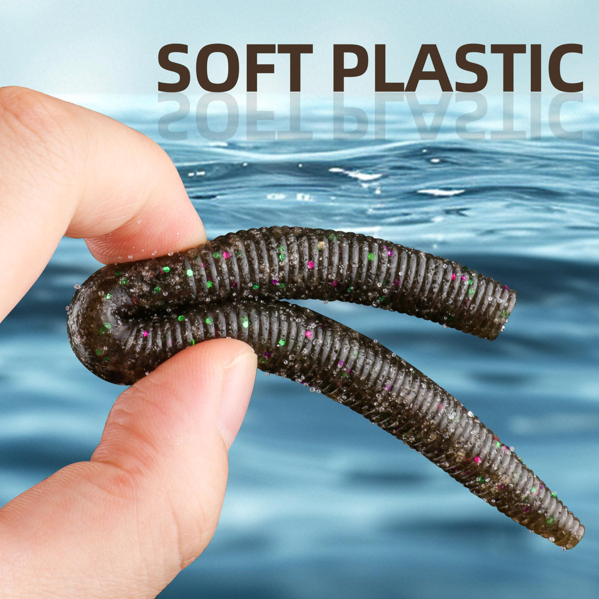 PROBITE Senko Worms 100-Pack | 3/4/5/6" Soft Plastic Bass Lures