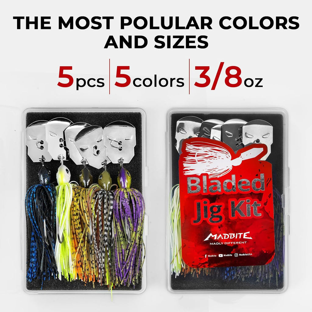 KastKing MadBite Bladed Jigs (3 or 5-Pack)